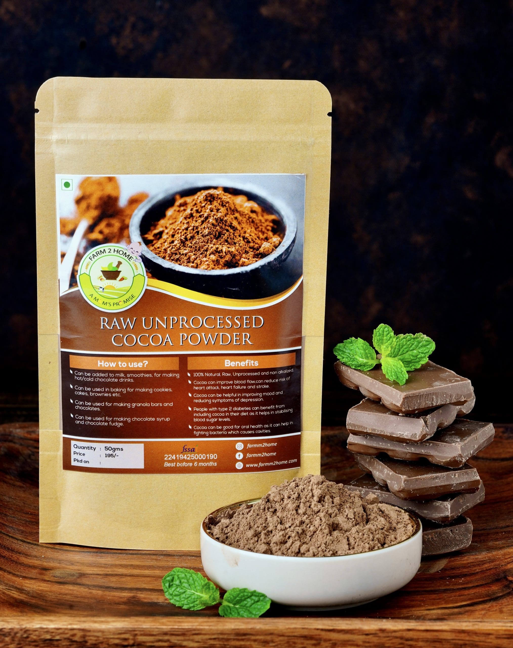 RAW UNPROCESSED COCOA POWDER (50g) - Image 2